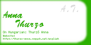anna thurzo business card